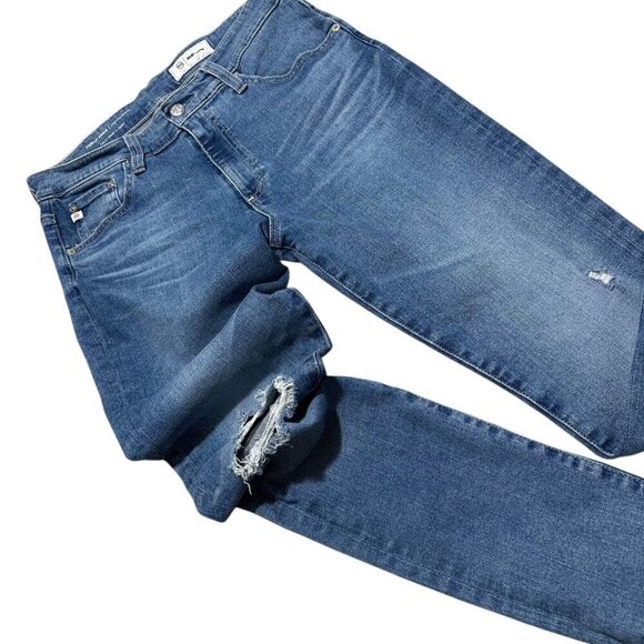 AG Adriano Goldschmidt Women Sz 29 Farrah Ankle High Rise‎ Skinny Distress Jeans - Picture 2 of 9